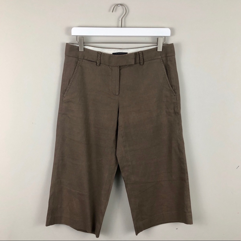 Elie Tahari Linen Culotte Pants